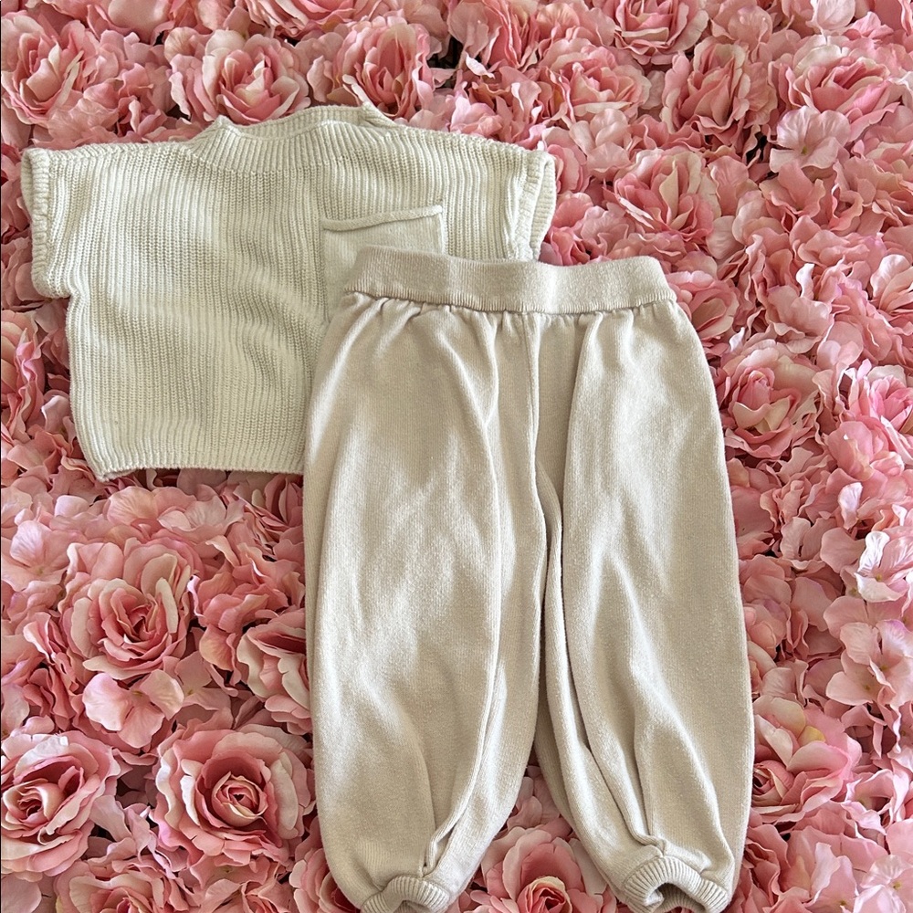 Charming Cream Kids Knit Set